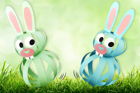 Bouncing Paper Bunnies - 2 - DIY Easter Crafts - 10doigts.com - DIY Easter Crafts – 10doigts.fr
