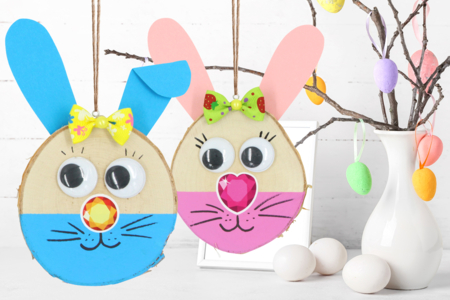 Manualidades Conejos Pascua Colgar - Actividades manuales DIY Pascua – 10doigts.fr