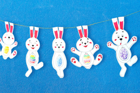Easter Bunny Garland - 3 - DIY Easter Crafts - 10doigts.com - DIY Easter Crafts – 10doigts.fr