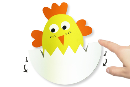 Manualidades Pollito Balancín - Actividades manuales DIY Pascua – 10doigts.fr