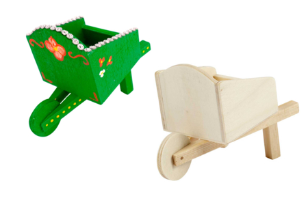 Miniature Wooden Wheelbarrow - 1 - Miniature Universe: Dollhouse and Miniatures - 10doigts.com - Miniature Universe: Dollhouse and Miniatures – 10doigts.fr