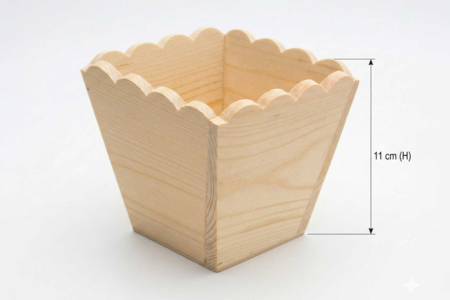 Wooden Plant Pot, 11 cm - 3 - Mosaic Supports - 10doigts.com - Mosaic Supports – 10doigts.fr