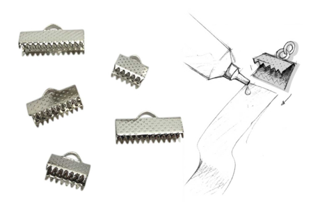 Silver flat end caps - Available in various sizes - 1 - Jewelry Clasps - 10doigts.com - Jewelry Clasps – 10doigts.fr