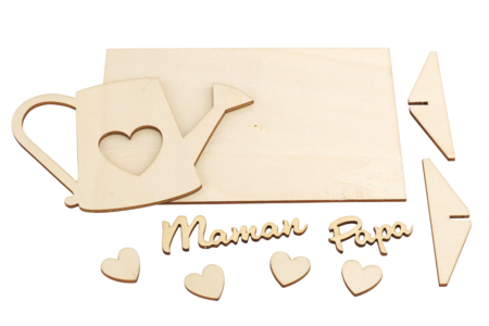 Wooden Watering Can Photo Frame: Mom and Dad - 3 - Decorative Photo Frames - 10doigts.com - Decorative Photo Frames – 10doigts.fr