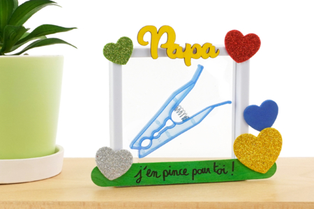 Frame "I’m Crazy About You" - 2 - Father's Day Crafts - 10doigts.com - Father's Day Crafts – 10doigts.fr