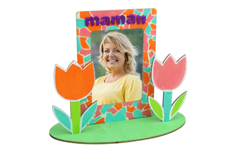 Frame with Flowers in Wood to Paint - 1 - DIY Home Decor Crafts - 10doigts.com - Handicrafts Home Decor DIY – 10doigts.fr