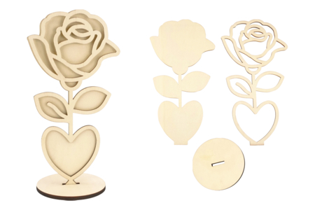 Wooden "Rose" Photo Frame - 3 - Decorative Photo Frames - 10doigts.com - Decorative Photo Frames – 10doigts.fr