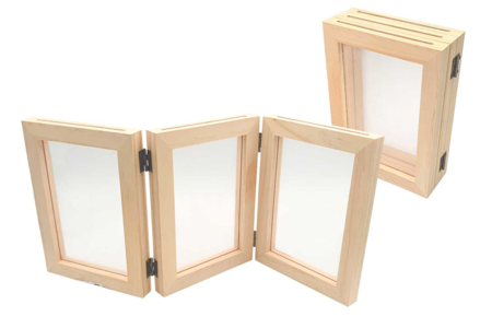 Double-Sided Wooden Triptych Frame - 2 - Wooden Photo Frames - 10doigts.com - Wooden Photo Frames – 10doigts.fr