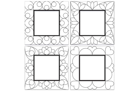 Marco cuadrado a arenar - 4 modelos - Marcos de fotos a decorar – 10doigts.fr