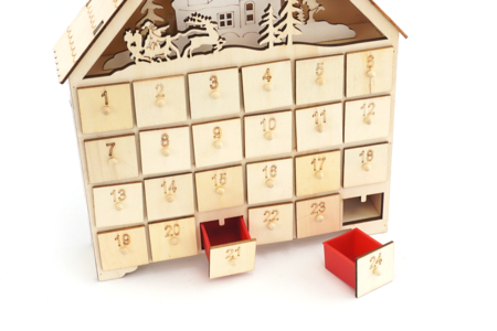 calendario de adviento cabaña de madera LED - Calendarios de Adviento – 10doigts.fr
