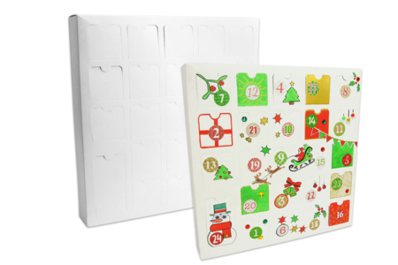 Calendario de adviento para rellenar en cartón blanco resistente - Calendarios de Adviento – 10doigts.fr