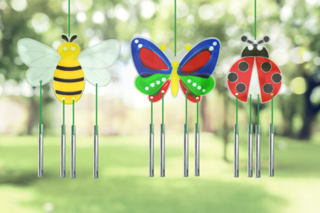 Durable Plastic Wind Chimes - 3 Assorted Shapes - 1 - Craft Mobiles - 10doigts.com - Craft Mobiles – 10doigts.fr
