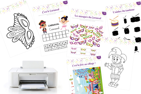 carnet de actividades de carnaval para imprimir - Actividades manuales Carnaval, Martes de Carnaval – 10doigts.fr