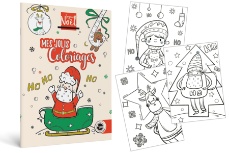 Cuaderno de 24 páginas para colorear de Navidad - Libros para colorear y dibujos – 10doigts.fr