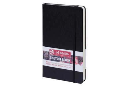 Sketchbook 13 x 21 cm - Black - Sketchbooks for quick sketches, studies and drawing on the go – 10doigts.fr