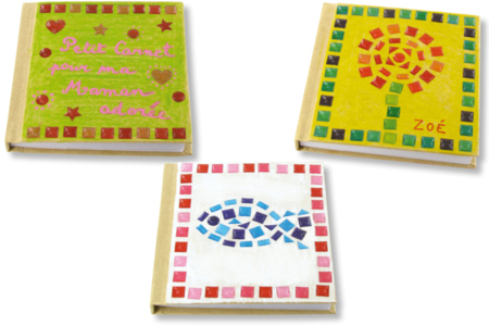 Kraft Notebooks with Mosaic Stickers - 1 - DIY Home Decor Crafts - 10doigts.com - Handicrafts Home Decor DIY – 10doigts.fr