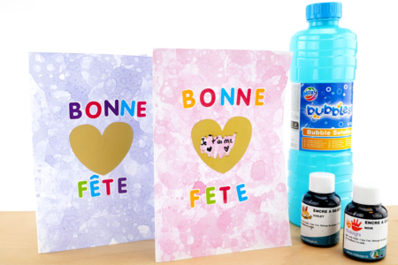 Bubble Painting Card "Happy Celebration" - 3 - Mother's Day Crafts - 10doigts.com - Mother's Day Crafts – 10doigts.fr
