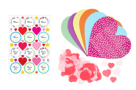 tarjeta corazones a pliegue - Tarjetas Día de la Madre – 10doigts.fr