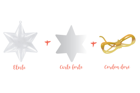 cordón de satén y cartulina - Plástico Transparente – 10doigts.fr