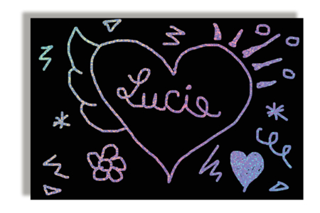 lámina holográfica infantil - Cartas para rascar, para puntear – 10doigts.fr