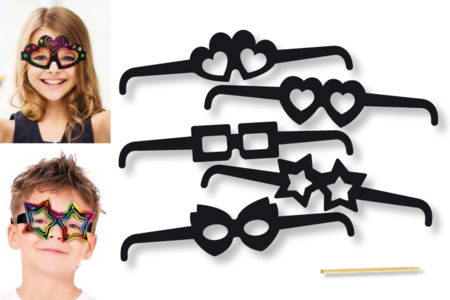 Cartes à gratter : lunettes - Scratch and Punch Cards – 10doigts.fr