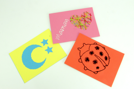 Ladybug Card for Poking and Embroidering - 3 - Mother's Day Crafts - 10doigts.com - Mother's Day Crafts – 10doigts.fr