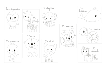 Punchable Animal Cards - 10 Cards - 5 - Scratch and Punch Cards - 10doigts.com - Scratch and Punch Cards – 10doigts.fr
