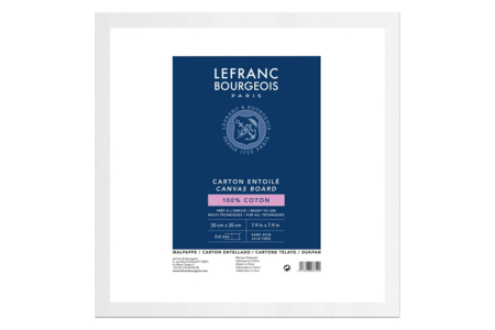 Stretched canvas board Lefranc Bourgeois – 20 x 20 cm - Stretched Frames and Canvas Boards – 10doigts.fr