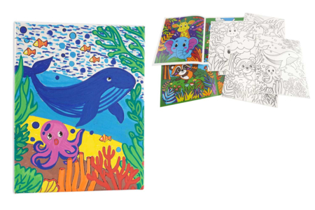 Canvas Boards, Animal Theme - 5 Pieces - 1 - Paint by Numbers - 10doigts.com - Paint by Numbers – 10doigts.fr