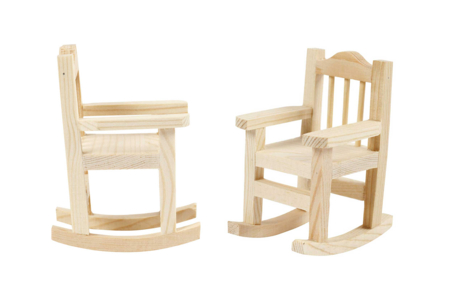 Miniature Wooden Rocking Chair - 3 - Miniature Universe: Dollhouse and Miniatures - 10doigts.com - Miniature Universe: Dollhouse and Miniatures – 10doigts.fr