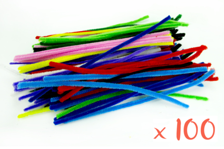 Limpiapipas de 6 mm - 50 cm, colores surtidos - Set de 100 - Limpiapipas – 10doigts.fr