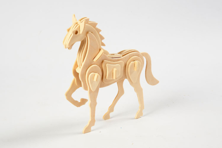 maqueta 3D caballo - Maquetas en madera – 10doigts.fr