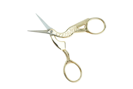 Golden Stork Embroidery Scissors - 9 cm - 2 - Haberdashery Tools - 10doigts.com - Haberdashery Tools – 10doigts.fr