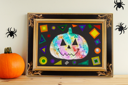 calabaza acuarela DIY halloween niños - Actividades manuales Halloween – 10doigts.fr