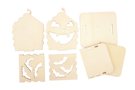 Calabaza de madera para vela - Linternas para hacer – 10doigts.fr