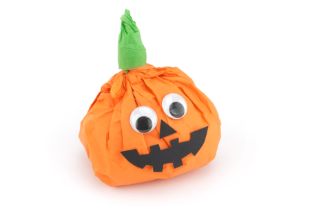 calabaza papel de seda - Actividades manuales Halloween – 10doigts.fr