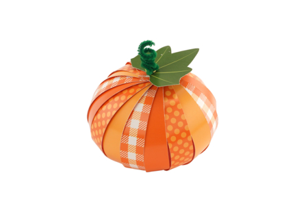 Calabazas 3D con tiras de papel - 4 piezas - Kits creativos Otoño – 10doigts.fr
