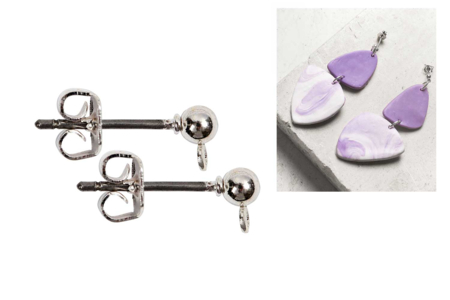 Pendientes plateados - 10 piezas - Pendientes – 10doigts.fr