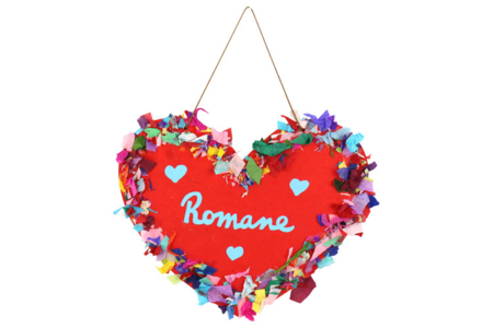 Placas corazón de madera colgantes - 6 piezas - Placa de puerta – 10doigts.fr