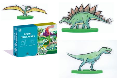 Dinosaur Kit - Construction and Magic Plastic - 1 - 3D Construction Kit - 10doigts.com - Crazy Plastic Activity Kit – Creative and Educational Activities – 10doigts.fr