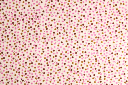 Printed Fabric Coupon, Pink and Brown Dots - 43 x 53 cm - 1 - Fabric Coupons - 10doigts.com - Fabric Coupons – 10doigts.fr