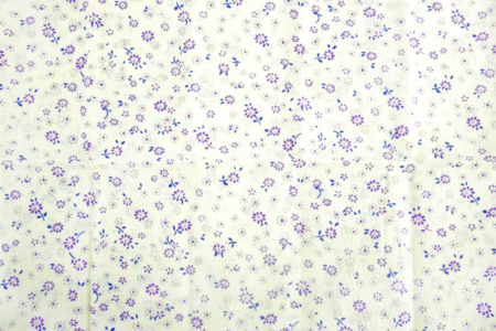 Printed Fabric Coupon with Purple Flowers - 43 x 53 cm - 2 - Fabric Coupons - 10doigts.com - Fabric Coupons – 10doigts.fr