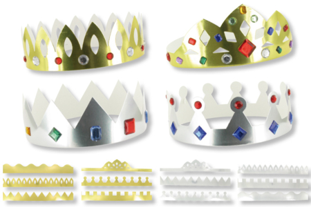 Coronas metalizadas - Coronas y Sombreros para Carnaval: Manualidades para Niños – 10doigts.fr