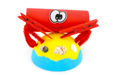 Basil the Crab on His Island - 4 - Summer Crafts - 10doigts.com - Summer Crafts – 10doigts.fr