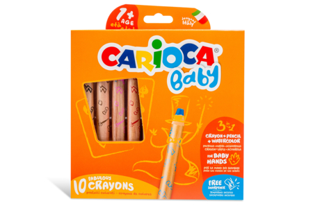 Maxi Carioca Baby Crayons - 10 Pieces - 2 - Colored Pencils - 10doigts.com - Colored Pencils – 10doigts.fr