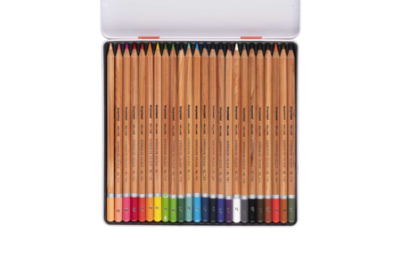 Metal box of colored pencils - 24 colors - Fine Art Colour Pencils – 10doigts.fr