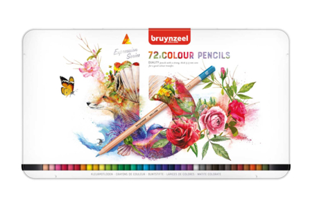 Metal box of colored pencils - 72 colors - Fine Art Colour Pencils – 10doigts.fr