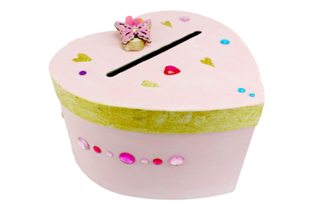 Creación hucha corazón - Cajas y cestas de cartón – 10doigts.fr