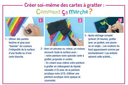 Crear cartas de rascar - Actividades manuales arcoíris: tutoriales creativos multicolores para todas las edades – 10doigts.fr