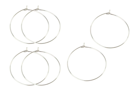 Thin Silver Hoops - 6 Pieces - 1 - Earrings - 10doigts.com - Earrings – 10doigts.fr